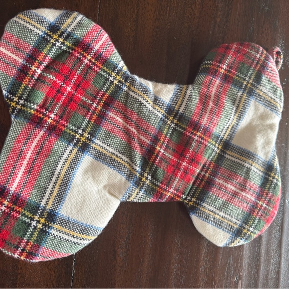 New, Pottery Barn Stewart Tartan Plaid Bone Stocking🎄 - Picture 7 of 7